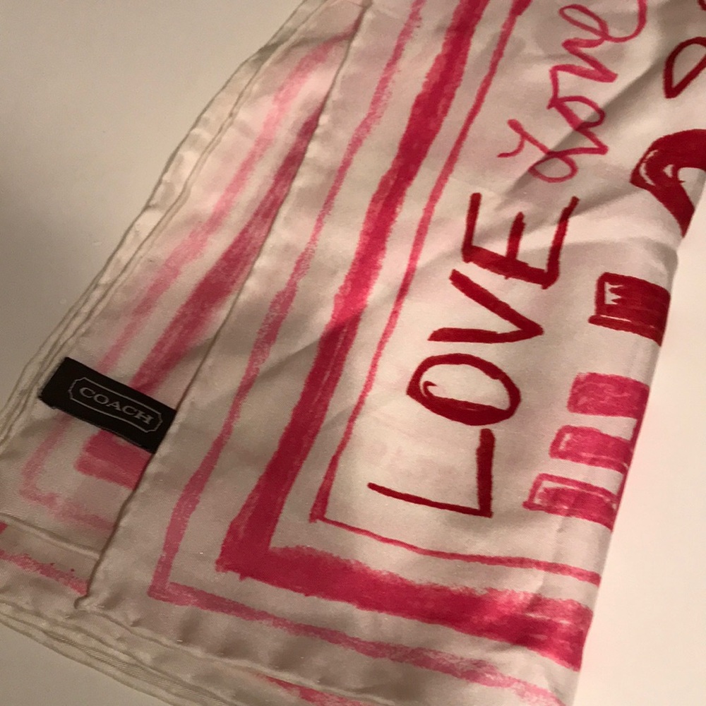 Coach love silk scarf